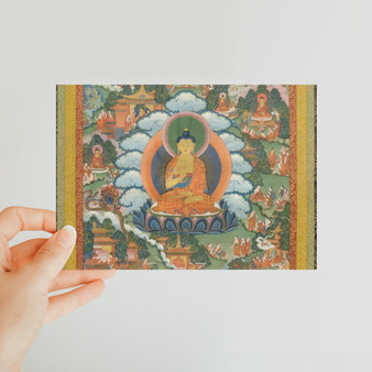Tangka late 18th century Tibet Classic Postcard - (FREE SHIPPING)