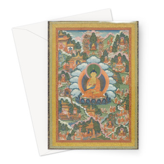 Tangka late 18th century Tibet Greeting Card - (FREE SHIPPING)