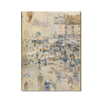 Variations in Violet and Grey—Market Place, Dieppe 1885 James McNeill Whistler, American - Hahnemühle German Etching Print -  (FREE SHIPPING)
