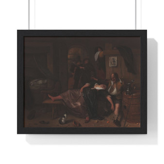 The Drunken Couple, Jan Havicksz. Steen  ,  Premium Framed Horizontal Poster,The Drunken Couple, Jan Havicksz. Steen  -  Premium Framed Horizontal Poster,The Drunken Couple, Jan Havicksz. Steen  -  Premium Framed Horizontal Poster