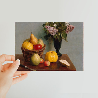 Still Life with Flowers and Fruit 1866 Henri Fantin-Latour French - Classic Postcard - (FREE SHIPPING)