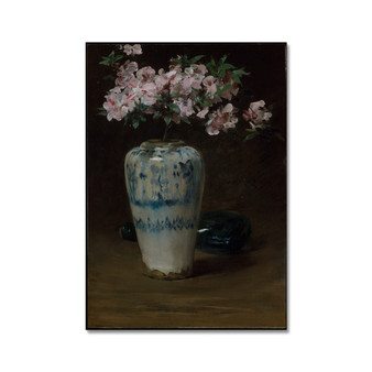 Pink Azalea—Chinese Vase 1880–90 ( ) William Merritt Chase, American - Hahnemühle German Etching Print -  (FREE SHIPPING)
