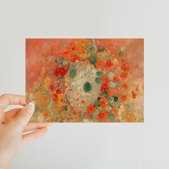 Nasturtiums (1905) by Odilon Redon- Classic Postcard - (FREE SHIPPING)