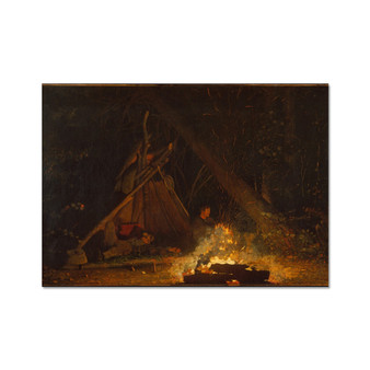 Camp Fire 1880 Winslow Homer, American - Hahnemühle German Etching Print  (FREE SHIPPING)