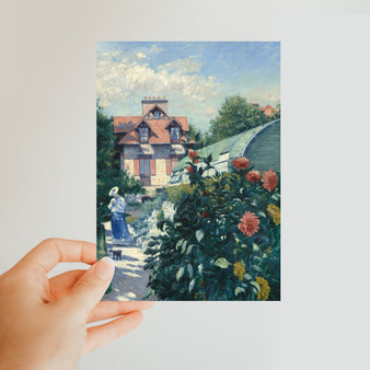 Gustave Caillebotte, Dahlias, Garden at Petit Gennevilliers (1893) - Classic Postcard - (FREE SHIPPING)