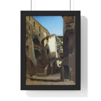   Premium Framed Vertical Poster,Bronnikov Strasse in Italien anagoria  -  Premium Framed Vertical Poster,Bronnikov Strasse in Italien anagoria  