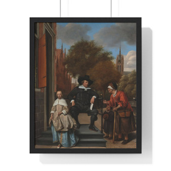 Adolf and Catharina Croeser, Known as ‘The Burgomaster of Delft and his Daughter’, Jan Havicksz. Steen  -  Premium Framed Vertical Poster,Adolf and Catharina Croeser, Known as ‘The Burgomaster of Delft and his Daughter’, Jan Havicksz. Steen  ,  Premium Framed Vertical Poster,Adolf and Catharina Croeser, Known as ‘The Burgomaster of Delft and his Daughter’, Jan Havicksz. Steen  -  Premium Framed Vertical Poster