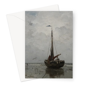 Jacob Maris - Fischerboot Greeting Card