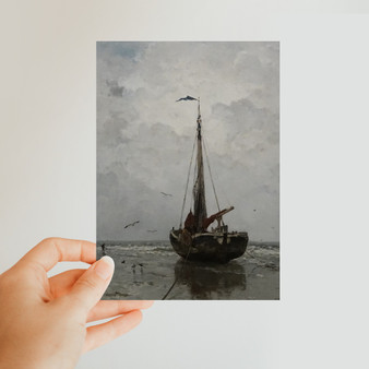 Jacob_Maris_-_Fischerboot Classic Postcard
