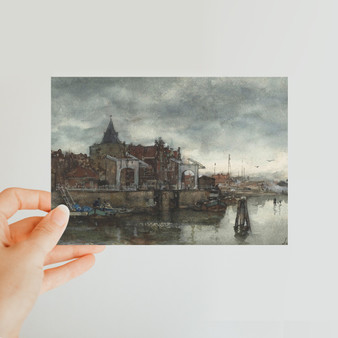 De_Buitenkant_met_de_Schreierstoren_te_Amsterdam_Rijksmuseum_jacob maris Classic Postcard