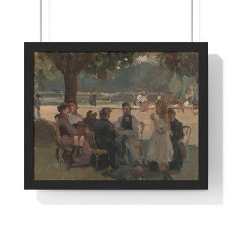 In the Bois de Boulogne near Paris, Isaac Israels  ,  Premium Framed Horizontal Poster,In the Bois de Boulogne near Paris, Isaac Israels  -  Premium Framed Horizontal Poster,In the Bois de Boulogne near Paris, Isaac Israels  -  Premium Framed Horizontal Poster