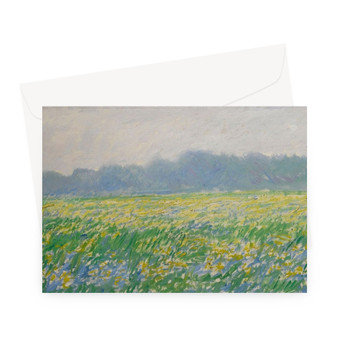 Monet’s Field of Irises at Giverny Greeting Card