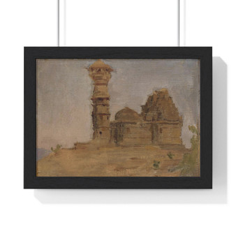 Jan Ciągliński, Deserted ancient temple  in Chittorgarh From the journey to India, MP  -  Premium Framed Horizontal Poster