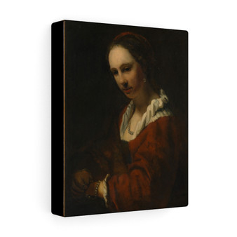 Young Woman with a Pearl Necklace, Copy after Willem Drost, Dutch , Stretched Canvas,Young Woman with a Pearl Necklace, Copy after Willem Drost, Dutch - Stretched Canvas,Young Woman with a Pearl Necklace, Copy after Willem Drost, Dutch - Stretched Canvas
