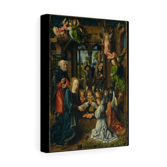 The Adoration of the Christ Child possibly 1496,1502 Workshop of the Master of Frankfurt Netherlandish, Stretched Canvas,The Adoration of the Christ Child possibly 1496-1502 Workshop of the Master of Frankfurt Netherlandish- Stretched Canvas