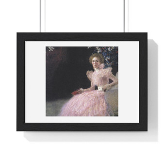 Gustav Klimt's Bildnis Sonja Knips   ,  Premium Framed Horizontal Poster,Gustav Klimt's Bildnis Sonja Knips   -  Premium Framed Horizontal Poster