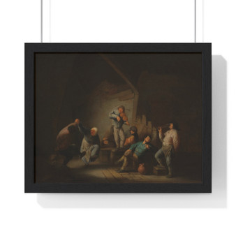 The Dancing Couple, Adriaen van Ostade  ,  Premium Framed Horizontal Poster,The Dancing Couple, Adriaen van Ostade  -  Premium Framed Horizontal Poster,The Dancing Couple, Adriaen van Ostade  -  Premium Framed Horizontal Poster