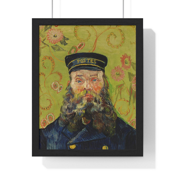 The Postman (Joseph Roulin) (1888) by Vincent Van Gogh  ,  Premium Framed Vertical Poster,The Postman (Joseph Roulin) (1888) by Vincent Van Gogh  -  Premium Framed Vertical Poster