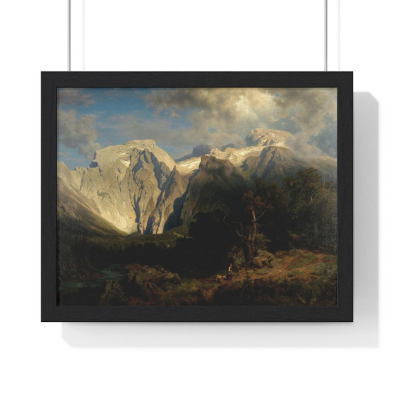 August Wilhelm Leu, Kalkgebirgslandschaft  -  Premium Framed Horizontal Poster,August Wilhelm Leu, Kalkgebirgslandschaft  ,  Premium Framed Horizontal Poster,August Wilhelm Leu, Kalkgebirgslandschaft  -  Premium Framed Horizontal Poster