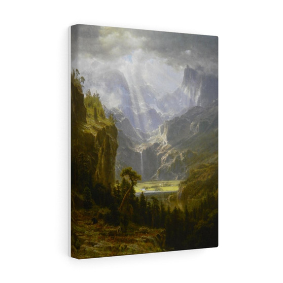 The Rocky Mountains, Lander's Peak (Albert Bierstadt)  ,  Stretched Canvas,The Rocky Mountains, Lander's Peak (Albert Bierstadt)  -  Stretched Canvas,The Rocky Mountains, Lander's Peak (Albert Bierstadt)  -  Stretched Canvas