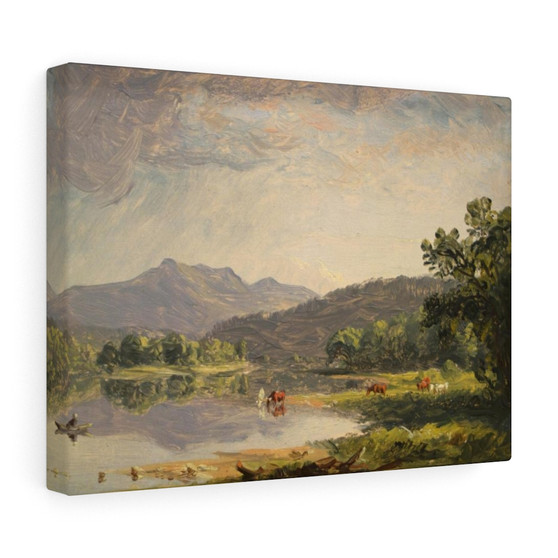 Mount Washington from the Saco River a Sketch, by Sanford Robinson Gifford  ,  Stretched Canvas,Mount Washington from the Saco River a Sketch, by Sanford Robinson Gifford  -  Stretched Canvas,Mount Washington from the Saco River a Sketch, by Sanford Robinson Gifford  -  Stretched Canvas