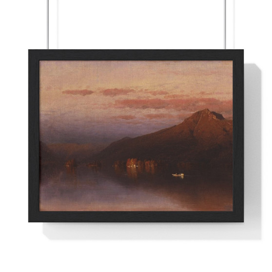 Sanford Robinson  Gifford, Whiteface Mountain from Lake Placid  - Premium Framed Horizontal Poster,Sanford Robinson  Gifford, Whiteface Mountain from Lake Placid  , Premium Framed Horizontal Poster,Sanford Robinson  Gifford, Whiteface Mountain from Lake Placid  - Premium Framed Horizontal Poster