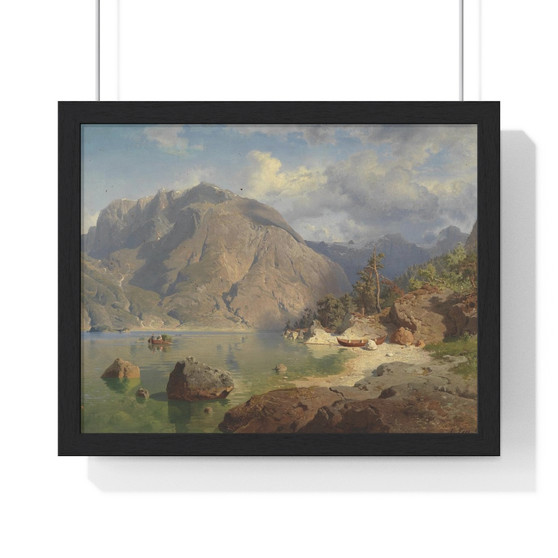 August Wilhelm Leu Gebirgssee  ,  Premium Framed Horizontal Poster,August Wilhelm Leu Gebirgssee  -  Premium Framed Horizontal Poster,August Wilhelm Leu Gebirgssee  -  Premium Framed Horizontal Poster