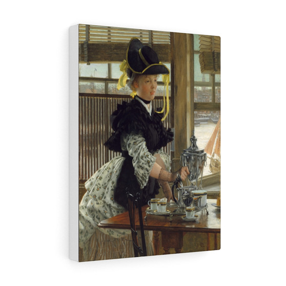 Tea 1872 James Tissot French- Stretched Canvas,Tea 1872 James Tissot French, Stretched Canvas