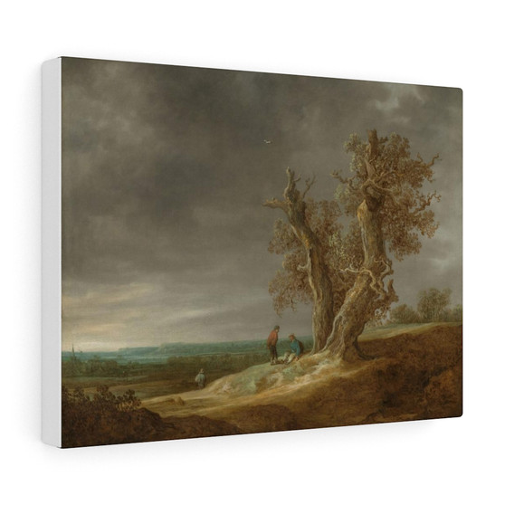 Landscape with Two Oaks, Jan van Goyen  ,  Stretched Canvas,Landscape with Two Oaks, Jan van Goyen  -  Stretched Canvas,Landscape with Two Oaks, Jan van Goyen  -  Stretched Canvas