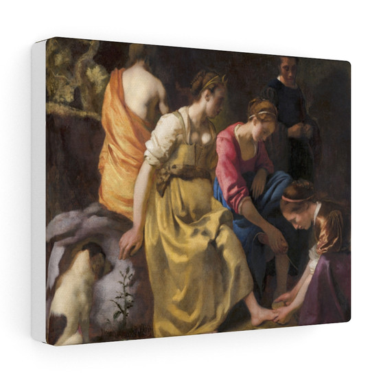 1654), Stretched Canvas,Johannes Vermeer's Diana and her Nymphs (ca. 1653-1654)- Stretched Canvas,Johannes Vermeer's Diana and her Nymphs (ca. 1653