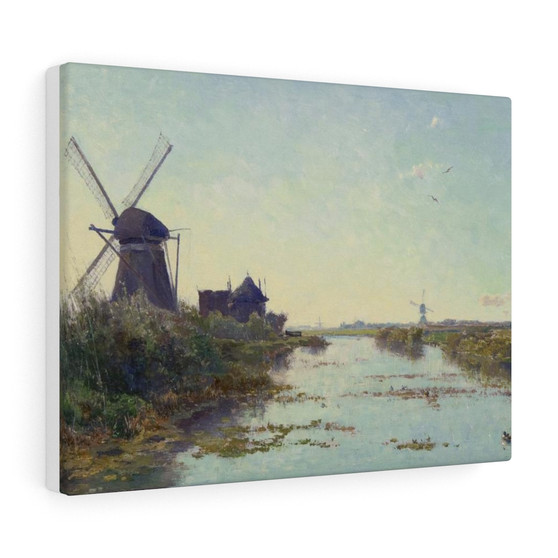 Hollandse watermolen en een wipwatermolen, door Paul Joseph Constantin Gabriël Stretched Canvas,Hollands polderlandschap met een wetering, een Zuid-Hollandse watermolen en een wipwatermolen, door Paul Joseph Constantin Gabriël Stretched Canvas,Hollands polderlandschap met een wetering, een Zuid-Hollandse watermolen en een wipwatermolen, door Paul Joseph Constantin Gabriël Stretched Canvas,Hollands polderlandschap met een wetering, een Zuid