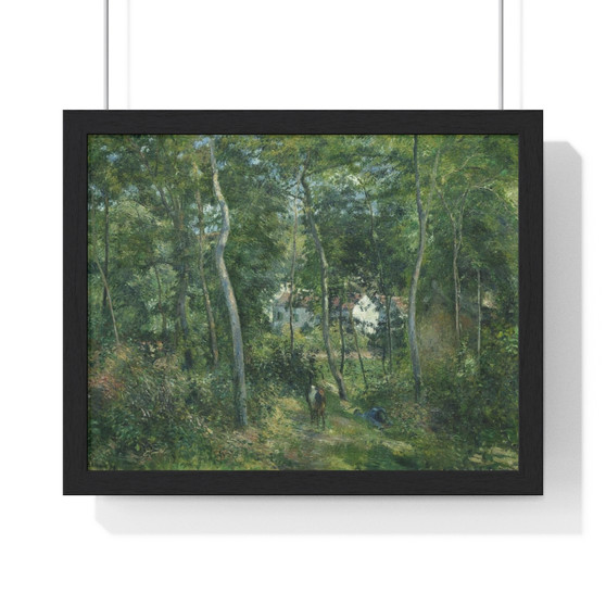 Edge of the Woods Near L'Hermitage, Pontoise by Camille Pissarro   ,  Premium Framed Horizontal Poster,Edge of the Woods Near L'Hermitage, Pontoise by Camille Pissarro   -  Premium Framed Horizontal Poster,Edge of the Woods Near L'Hermitage, Pontoise by Camille Pissarro   -  Premium Framed Horizontal Poster