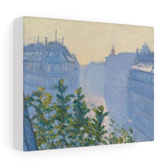 Gustave Caillebotte Rue Halevy View from a Balcony , Stretched Canvas,Gustave Caillebotte Rue Halevy View from a Balcony - Stretched Canvas