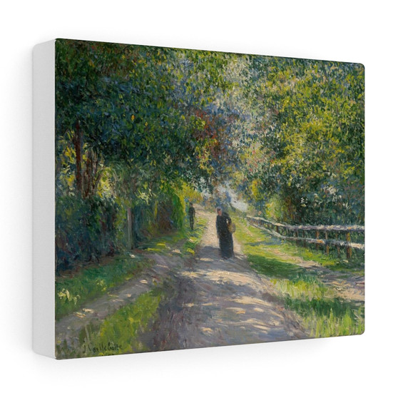 Gustave Caillebotte Avenue of the Villa des Fleurs in Trouville  ,  Stretched Canvas,Gustave Caillebotte Avenue of the Villa des Fleurs in Trouville  -  Stretched Canvas