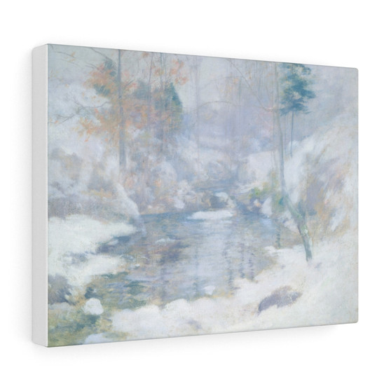 1900 , Stretched Canvas,John Henry Twachtman - Winter Harmony - circa 1890-1900 - Stretched Canvas,John Henry Twachtman , Winter Harmony , circa 1890