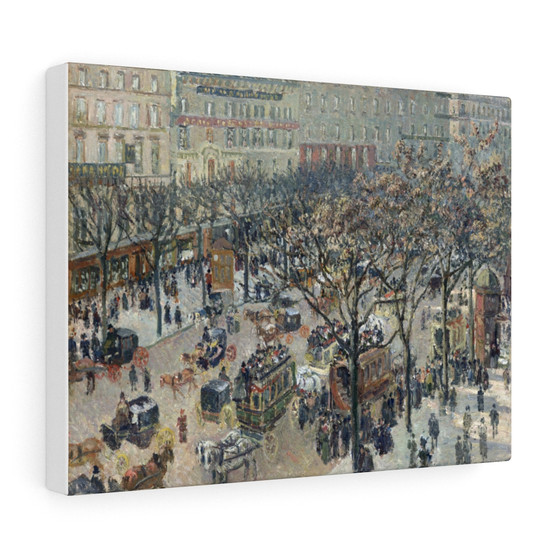 Boulevard of the Italians, Morning, Sunlight (1897) by Camille Pissarro , Stretched Canvas,Boulevard of the Italians, Morning, Sunlight (1897) by Camille Pissarro - Stretched Canvas,Boulevard of the Italians, Morning, Sunlight (1897) by Camille Pissarro - Stretched Canvas