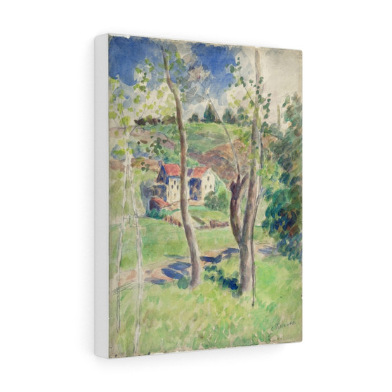 Landscape (second half 19th century) by Camille Pissarro, Stretched Canvas,Landscape (second half 19th century) by Camille Pissarro- Stretched Canvas