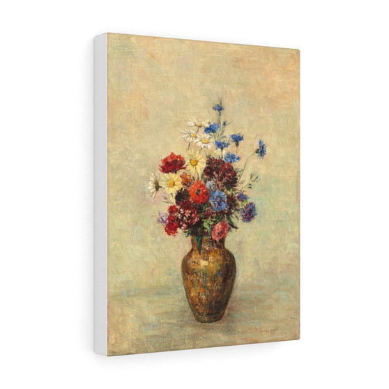  Stretched Canvas,Large Vase with Flowers (1912) by Odilon Redon - Stretched Canvas,Large Vase with Flowers (1912) by Odilon Redon 
