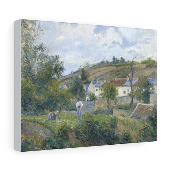 A corner of the Hermitage, Pontoise (1878) by Camille Pissarro - Stretched Canvas,A corner of the Hermitage, Pontoise (1878) by Camille Pissarro , Stretched Canvas,A corner of the Hermitage, Pontoise (1878) by Camille Pissarro - Stretched Canvas