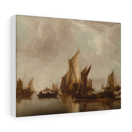  Stretched Canvas,A State Yacht and Other Craft in Calm Water, ca. 1660, Jan van de Cappelle, Dutch - Stretched Canvas,A State Yacht and Other Craft in Calm Water, ca. 1660, Jan van de Cappelle, Dutch - Stretched Canvas,A State Yacht and Other Craft in Calm Water, ca. 1660, Jan van de Cappelle, Dutch 