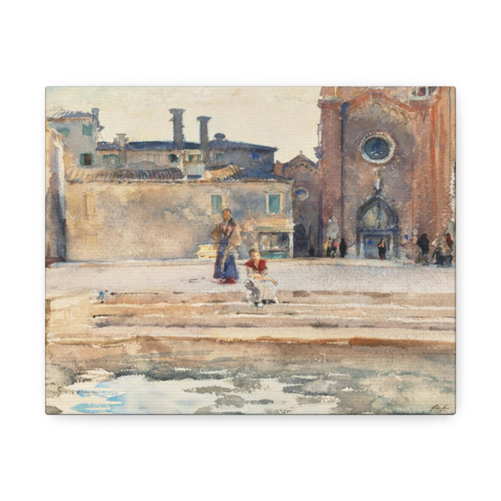 Campo dei Frari, Venice (ca. 1880) by John Singer Sargent - Stretched Canvas