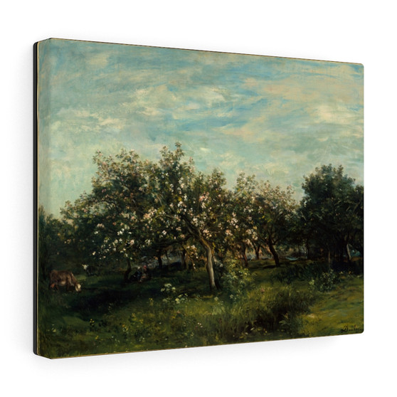  French  - Stretched Canvas,Apple Blossoms, 1873, Charles,Francois Daubigny, French  , Stretched Canvas,Apple Blossoms, 1873, Charles-Francois Daubigny, French  - Stretched Canvas,Apple Blossoms, 1873, Charles-Francois Daubigny