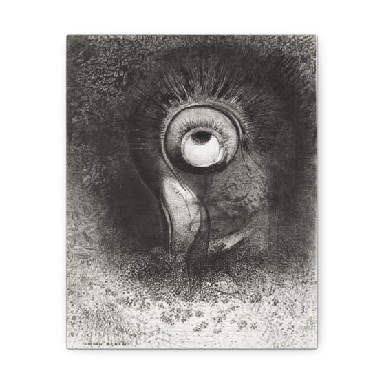 There Was Perhaps a First Vision Attempted by the Flower (1883) by Odilon Redon  -  Stretched Canvas