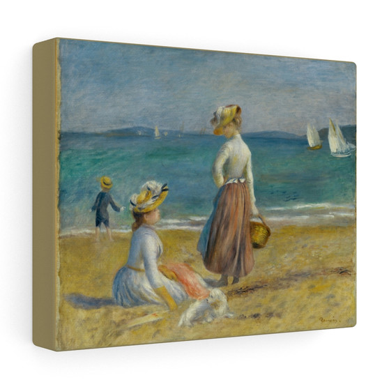 Figures on the Beach 1890 Auguste Renoir  , Stretched Canvas,Figures on the Beach 1890 Auguste Renoir  - Stretched Canvas