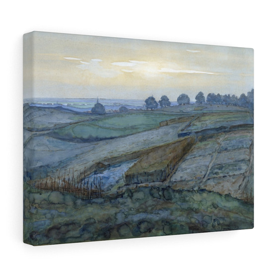 Landscape near Arnhem (1900–1901) painting in high resolution by Piet Mondrian. Original from the Getty , Stretched Canvas,Landscape near Arnhem (1900–1901) painting in high resolution by Piet Mondrian. Original from the Getty - Stretched Canvas