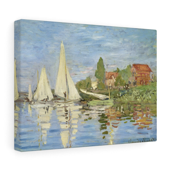 Claude Monet's Regattas at Argenteuil (1872) - Stretched Canvas,Claude Monet's Regattas at Argenteuil (1872) , Stretched Canvas