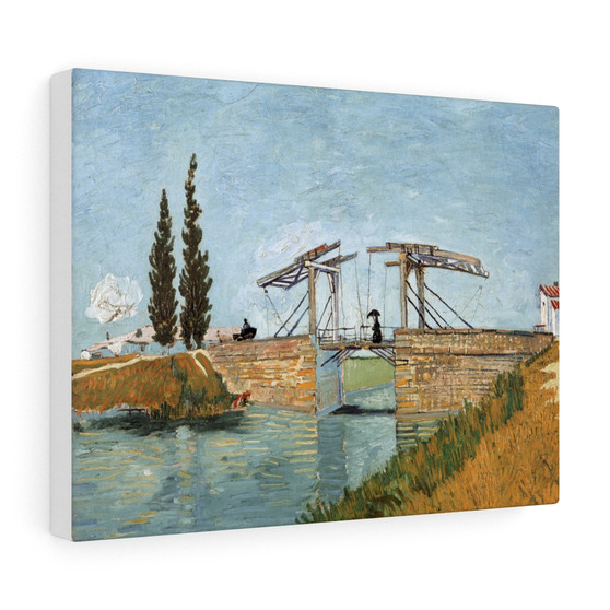 Vincent van Gogh's Langlois Bridge at Arles (1888) , Stretched Canvas,Vincent van Gogh's Langlois Bridge at Arles (1888) - Stretched Canvas