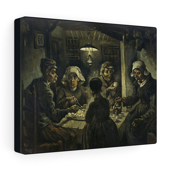 Vincent van Gogh's The Potato Eaters (1885) , Stretched Canvas,Vincent van Gogh's The Potato Eaters (1885) - Stretched Canvas