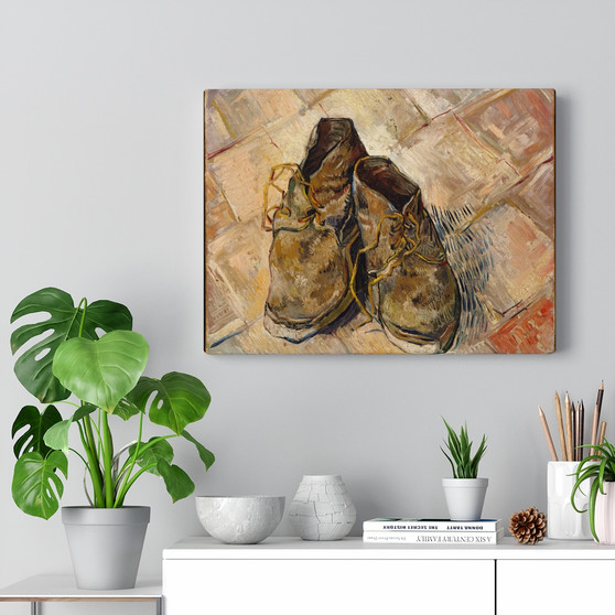 Shoes, 1888, Vincent van Gogh, Dutch , Stretched Canvas,Shoes, 1888, Vincent van Gogh, Dutch - Stretched Canvas,Shoes, 1888, Vincent van Gogh, Dutch - Stretched Canvas