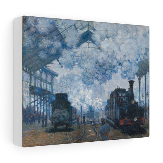 Claude Monet,  The Gare Saint,Lazare, Arrival of a Train  ,  Stretched Canvas,Claude Monet,  The Gare Saint-Lazare, Arrival of a Train  -  Stretched Canvas,Claude Monet,  The Gare Saint-Lazare, Arrival of a Train  -  Stretched Canvas